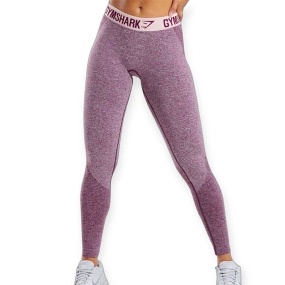 Gymshark Dark Ruby Flex Heather Workout Active Gym Athleisure Leggings Size XS - Picture 1 of 10